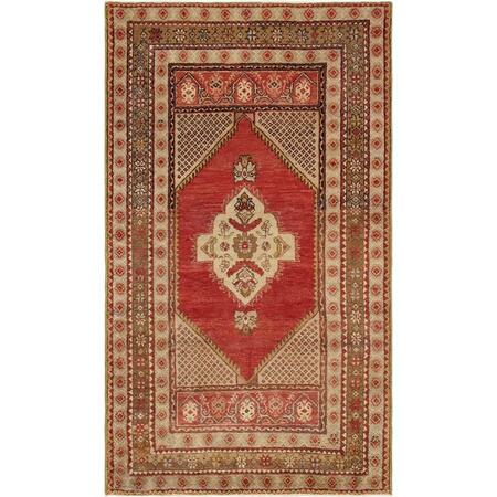 PASARGAD CARPETS 3 Ft. 8 In. X 6 Ft. 4 In. Vintage Oushak Collection Hand Knotted Lambs Wool Area Rug 51869